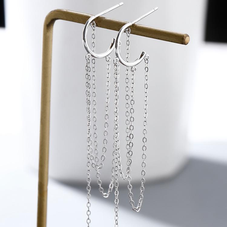Hook Fringed Earrings for Women Long Style Fresh and Versatile Earrings