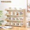 Бамбуковая пылезащитная 4-ярусная стойка-органайзер для чашек