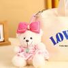 Decoration Bow Bear Dolls Pendant Bag Pendant Stuffed Animal Toys Plush Bear Keychain  Kids Couple