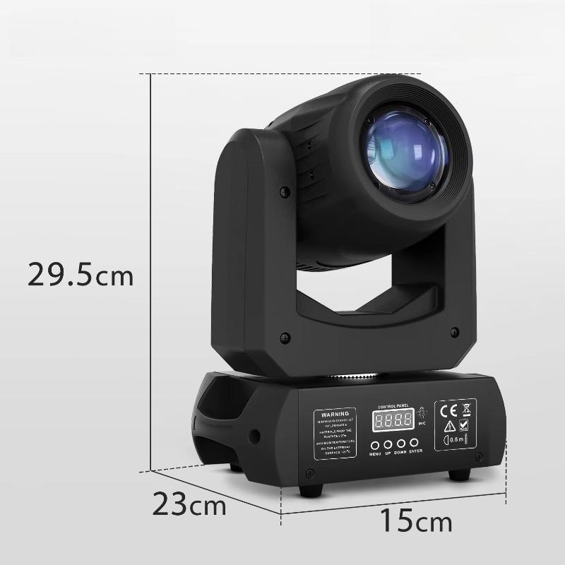 100W LED Lyre Beam Moving Head Light | Sound Activated & DMX Control, Includes Flight Case for DJ/Disco/Wedding/Bar Stages