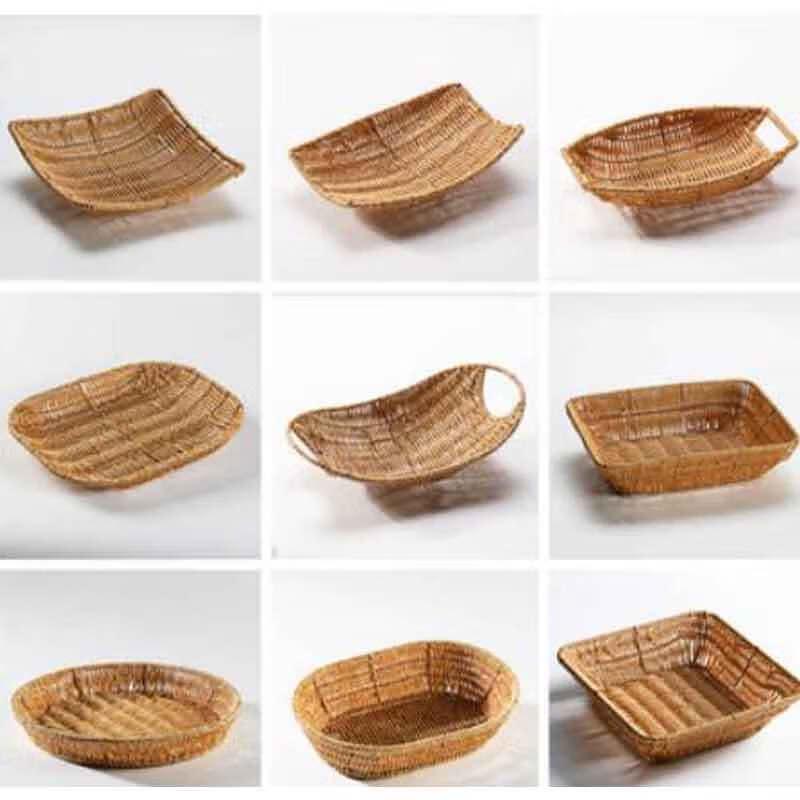 Homeglen Japanese Style Rattan Snack Basket