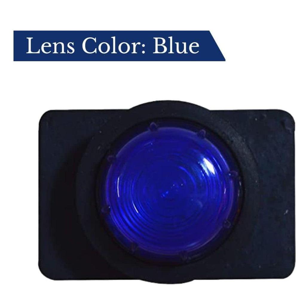 Pair of Position Marker Lamps with Bulbs – Stalk Side Marker Light – Blue 24V– Compatible with Truck, Trailer & Buses