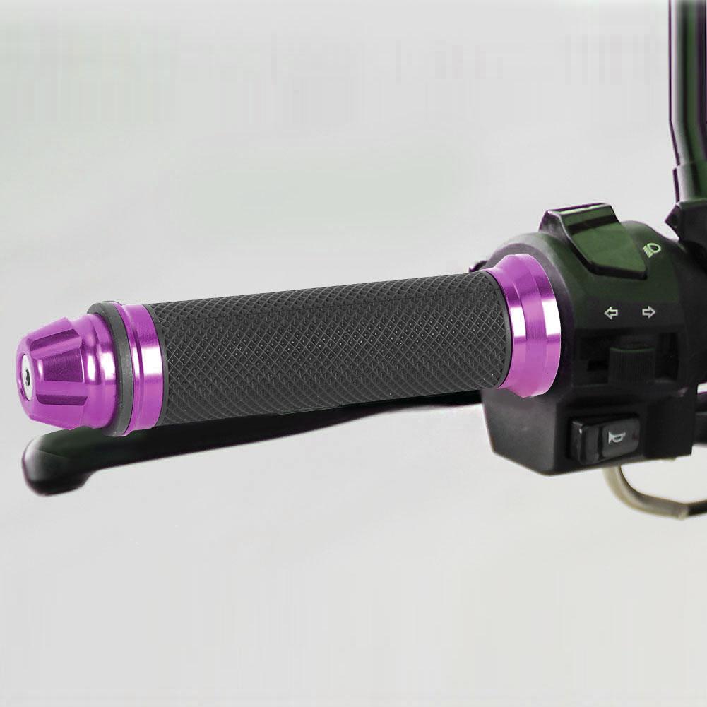 Мотоцикл CNC Алюминий Резина Руль Ручки Руля для 7/8" Руля Велосипед Велосипед Фиолетовый