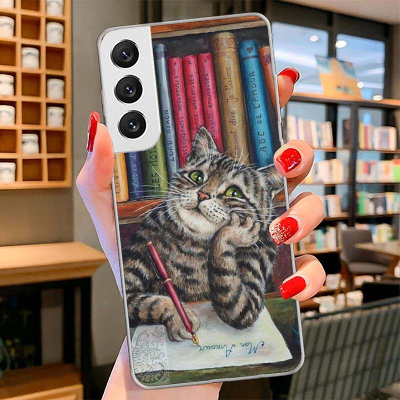 Cute Cartoon Lucky Cats Cover Phone Case For Samsung Galaxy S26 S25 Edge S24 Ultra S23 S22 Plus S21 S20 FE Soft Fundas Shell Gal