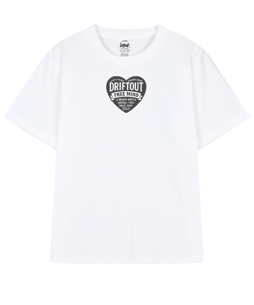 DRIFTOUT Футболка с коротким рукавом и текстовым логотипом Heart (3 цвета)