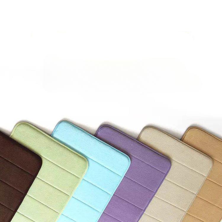 Утолщенный коврик для ванной комнаты, коврик из кораллового бархата, стеганый коврик для ног, входной ковер, нескользящий коврик для ванной комнаты, медленный отскок