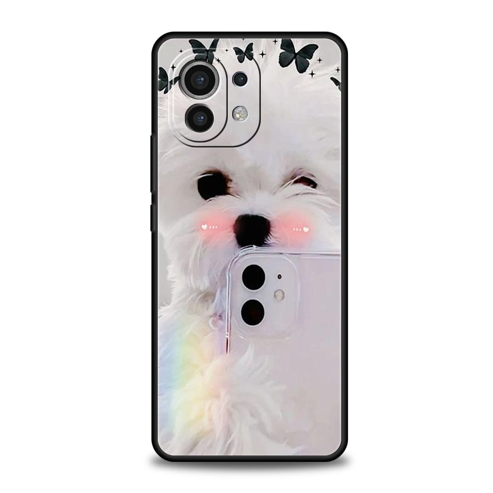 Cute Little Dog Phone Case Cover for Xiaomi Mi 17 15 14 13 12 11 Ultra 15T 14T 13T 12T 11T Pro Lite 5G Soft TPU Shell Fundas Bag