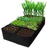 Felt Raised Garden Bed Plant Grow Bag Planter Box 8 Grids Black Gardening Tool Nonwoven Fabric