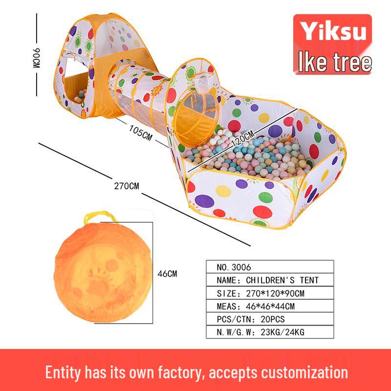 Игровой набор «Юрта 3-в-1» для детей, палатка и туннель для использования в помещении/на улице