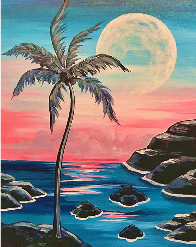 DIY Алмазная вышивка 5D пейзаж пляж вышивка крестиком закат побережье круглая алмазная живопись мозаика со стразами подарок на Новый год