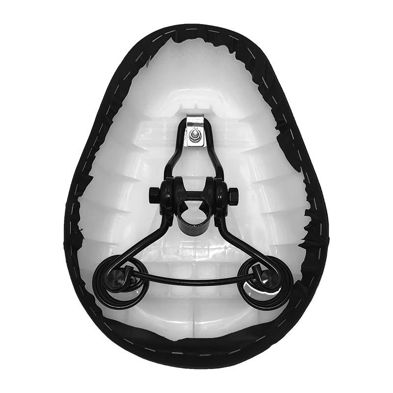 Double Spring Widened Electric Bike Saddle with Large Cushion and Seat Bag