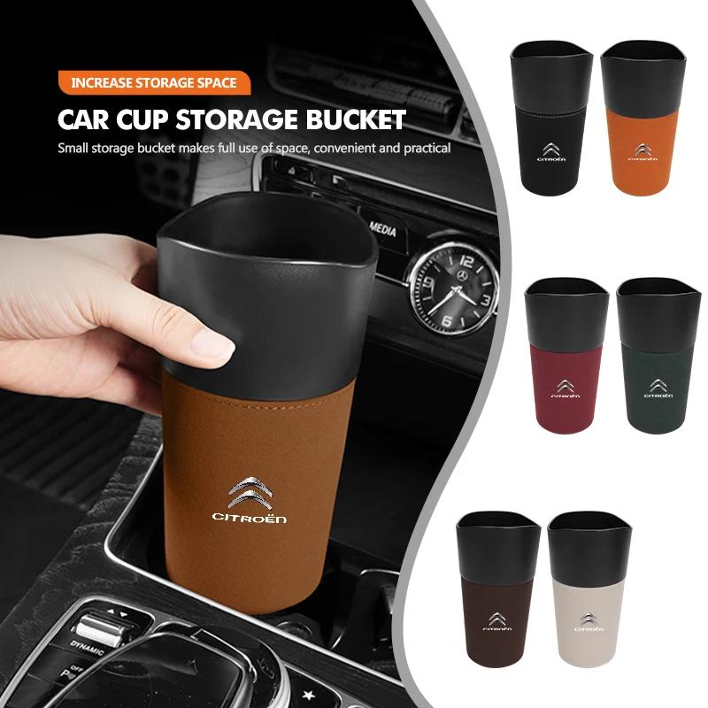 AQE3   Car Trash Can Drink Bottle Storage Bucket Cup Holder Organizer For Citroen C4 C3 C5 C1 C2 C6 VTS C4L DS3 DS4 DS5 Grand Berlingo