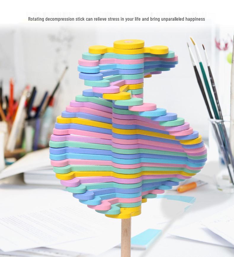 Деревянный волчок-орнамент игрушка по мотивам последовательности Фибоначчи