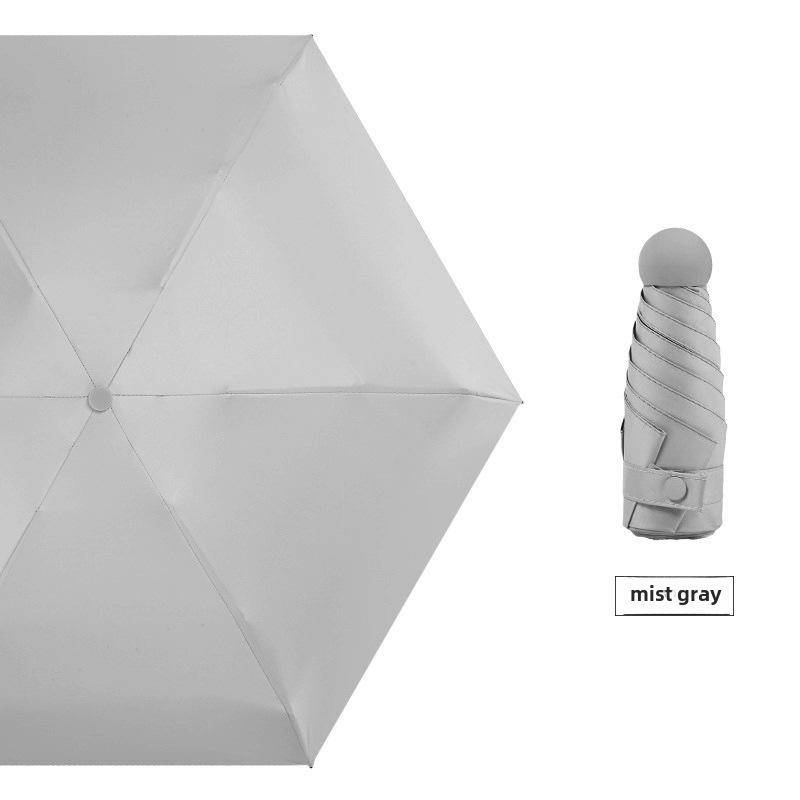 Компактный женский зонт с золотым тиснением: Защита от ультрафиолета, портативный складной, для солнца и дождя