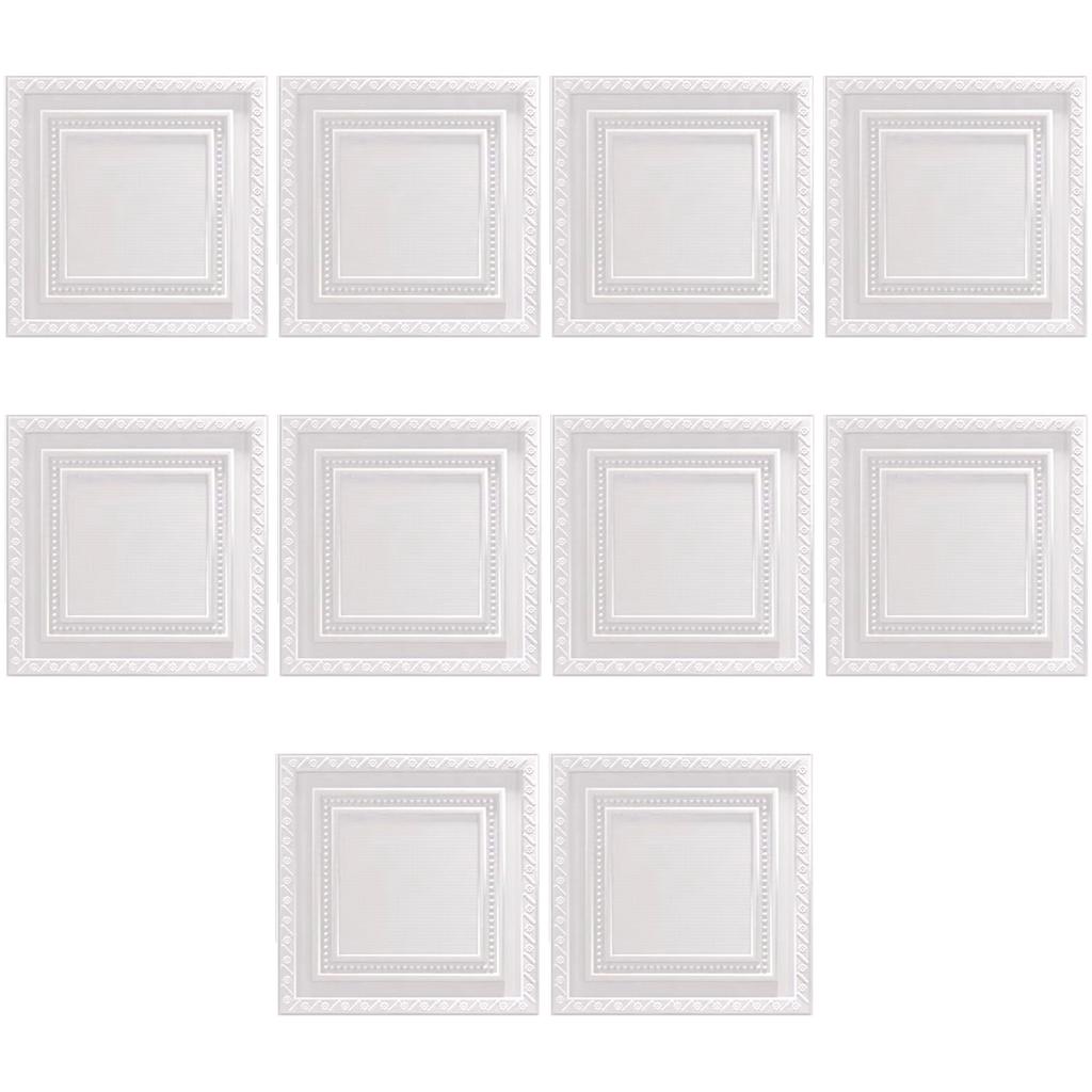 10 штук Самоклеящиеся потолочные плитки Водонепроницаемая пенопластовая панель для DIY домашнего декора 3D пенопластовая наклейка на стену