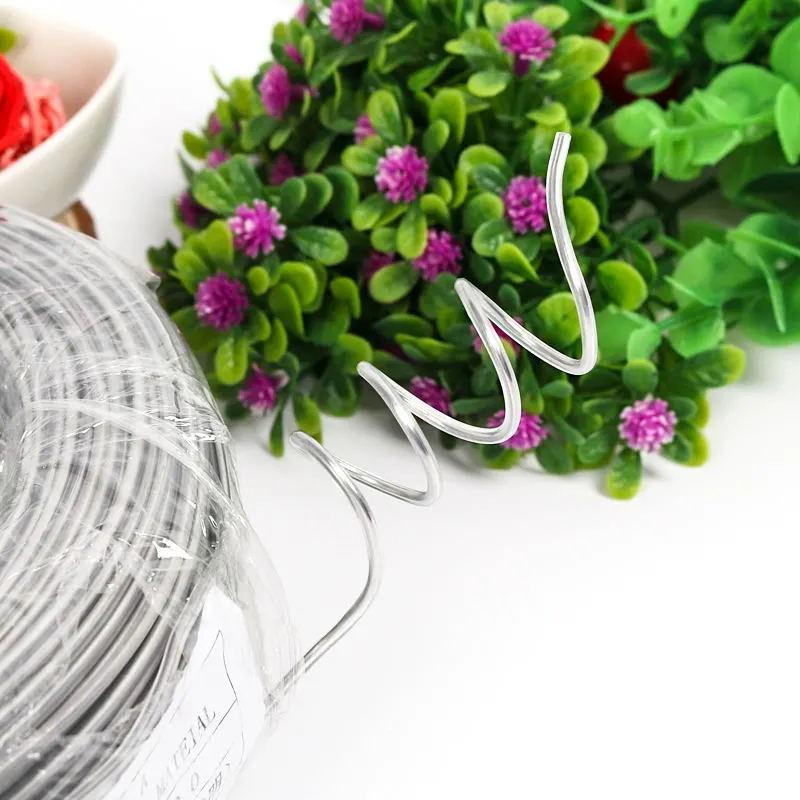 1 рулон металлической проволоки с резиновым покрытием, зеленая, для обрезки растений, металлическая проволока, для ручного вязания крючком, для придания формы, серебристая, для поделок своими руками