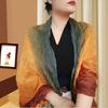 Trendy Gradient Cotton-Linen-Silk Scarf/Shawl for Women - Sun Protection & Dual-Use for All Seasons