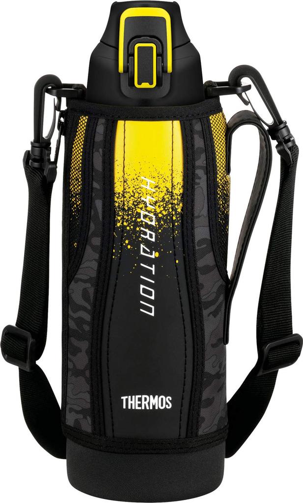 Термос для воды, спортивная бутылка с вакуумной изоляцией, черный камуфляж, 1,0 л, FHT-1000F BK-C