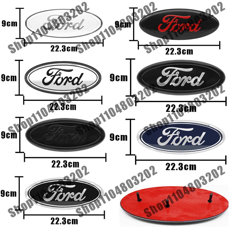 22.3cm*9CM Car Front Hood Bonnet Badge Grille Emblem Rear Trunk Stickers For Ford F350 F150 F250 F450 Edge Explorer Accessories