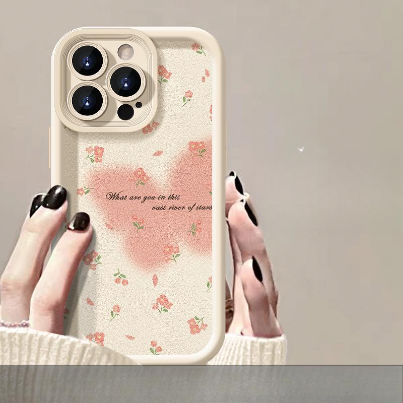 Подходит для чехла для мобильного телефона Apple 15 Iphone14/13promax Размытый цветочный бант 11/12 Ягненок Xr