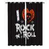 I Love Rock N Roll Loves Retro Party Art Window Curtains Curtains for Living Room Decorative Items Living Room
