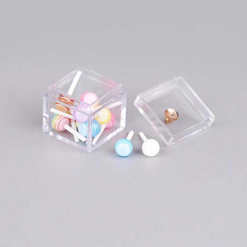 Dollhouse Doll House Miniature Food Game Candy Mini Color Boxed Lollipop Diy Jewelry Decorative Accessories