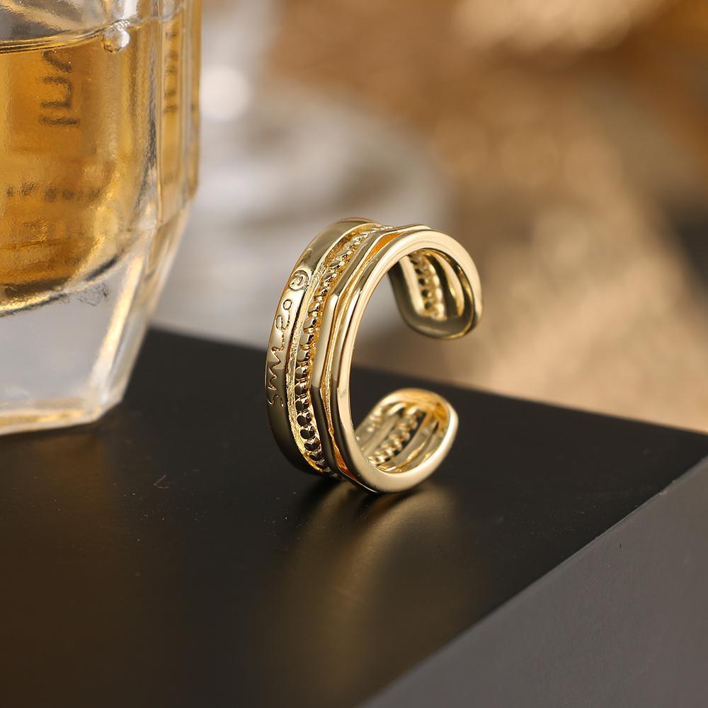 Модное кольцо в стиле ретро, открытое кольцо в стиле панк, трендовое бамбуковое кольцо с крестом, простое кольцо для пары, ювелирные изделия