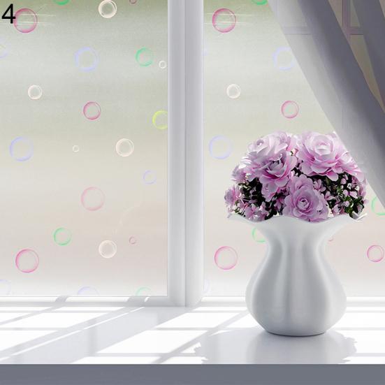 Ванная комната Бабочка Пузырь Цветок Матовая Декоративная Наклейка На Окно Конфиденциальности Фильм