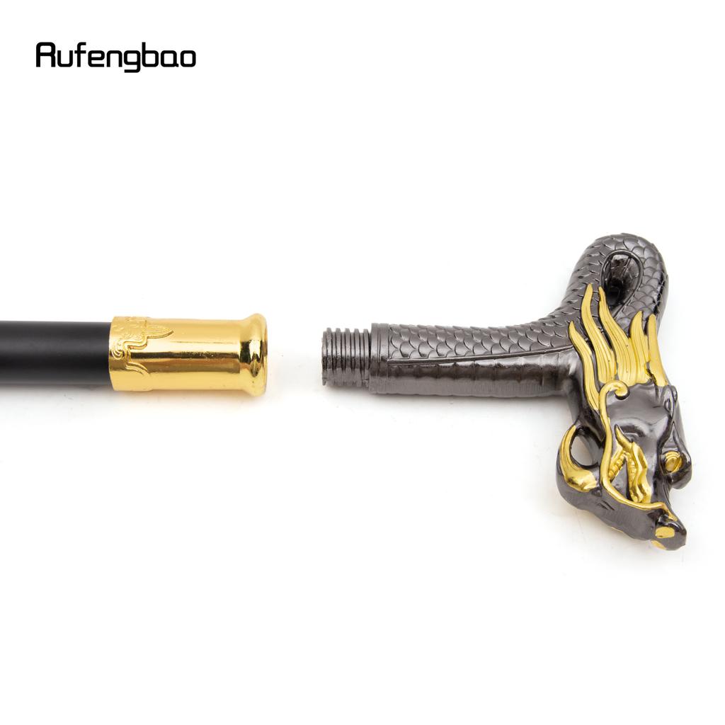 Золотая черная голова дракона модная трость декоративная трость косплей винтажная вечеринка модная трость посох 90 см