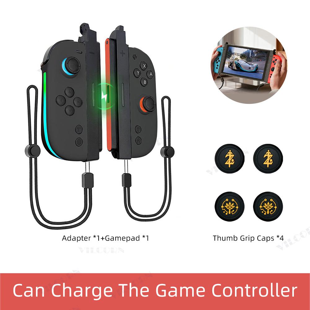 Magnetic RGB Joypad Controller for Switch 2 Compatible Console with Wrist Strap