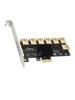 Карта-адаптер PCI-E to PCI-E 1 к 7 USB3.0 iser PCIE PCI для майнинга 1x к 16x Видеокарта Дискретная карта Позолоченная