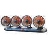 Portable 4-Head Car Cooling Fan 360 Degree Rotatable Cooling Air Fan Automobile Vehicle Fan for Dashboard SUV RV Truck Sedan