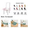 Waterproof Jacquard Chair Cover Spandex Stretch Stool Case Dining Room Kitchen Adjustable Chairs Pad Cover Pad for Home Hotel