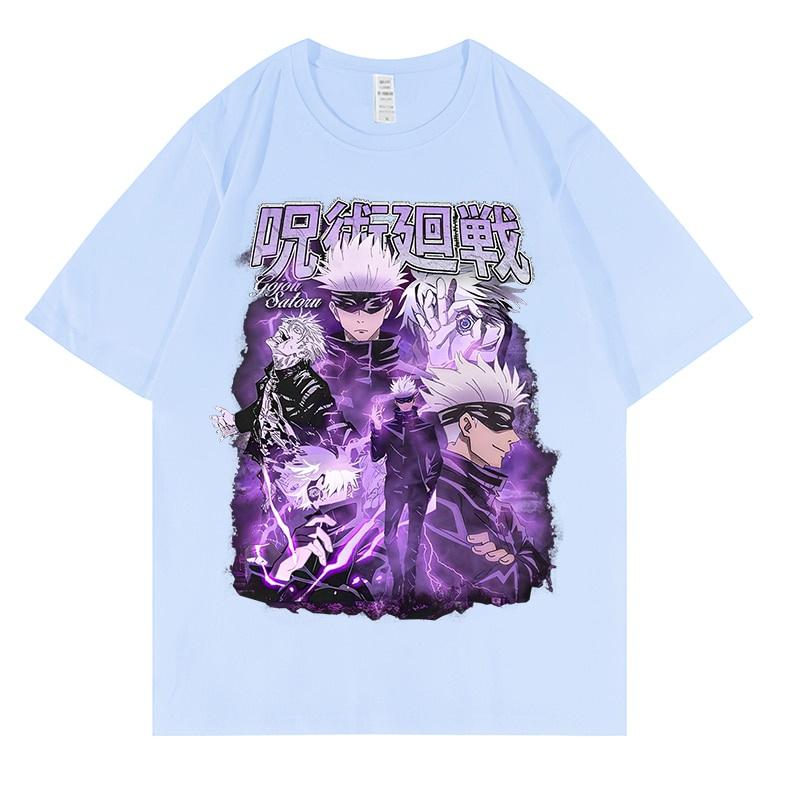Женские футболки японского аниме дзюдзюцу кайсен графические футболки топы летние Harajuku негабаритные готические футболки с короткими рукавами