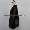 Женский вязаный парео для бикини: Пляжное платье с длинным рукавом и ажурной вязкой для защиты от солнца