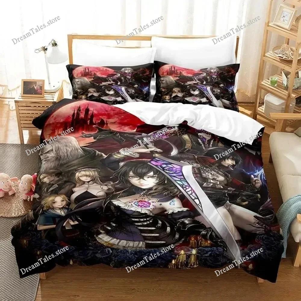 Аниме BLOODSTAINED RITUAL OF THE NIGHT Комплект постельного белья Односпальный Полуторный Полный Евро Кинг-сайз Комплект для кровати Взрослый Детская Спальня Комплекты с пододеяльником