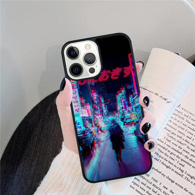 Японские улицы Токио Неоновый Рай Чехол для телефона Для iPhone 16 15 14 Plus X XR XS apple 16 11 12 13Pro Max coque