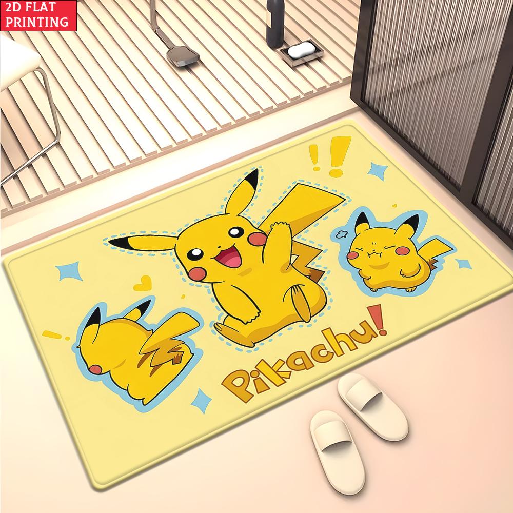 Cute Yellow Cartoon Character Area Rug Anti Slip Washable Floor Mat For Kids Bedroom Living Room Game Bedroom Home Decor Carpet