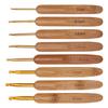 8Pcs Crochet Hooks Ergonomic Bamboo Handle Different Sizes Knitting Needles Set for Beginners