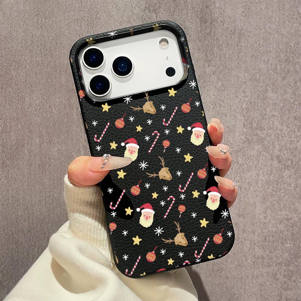 Чехол-веревка в мультяшном рождественском стиле для iPhone 17 16 15 14 13 12 11 Pro Max 17 Air 16 15 Plus 17 Pro Max