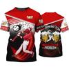 Hot Sale Baseball Pattern Printing Personality 3D Printed T-shirt Sports Softball Unisex Quick-drying Short-sleeved T Shirt Top