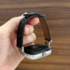 Applicable to Apple Apple s10s98765se strap leather wristband light luxury trend double nail buckle summer watch strap