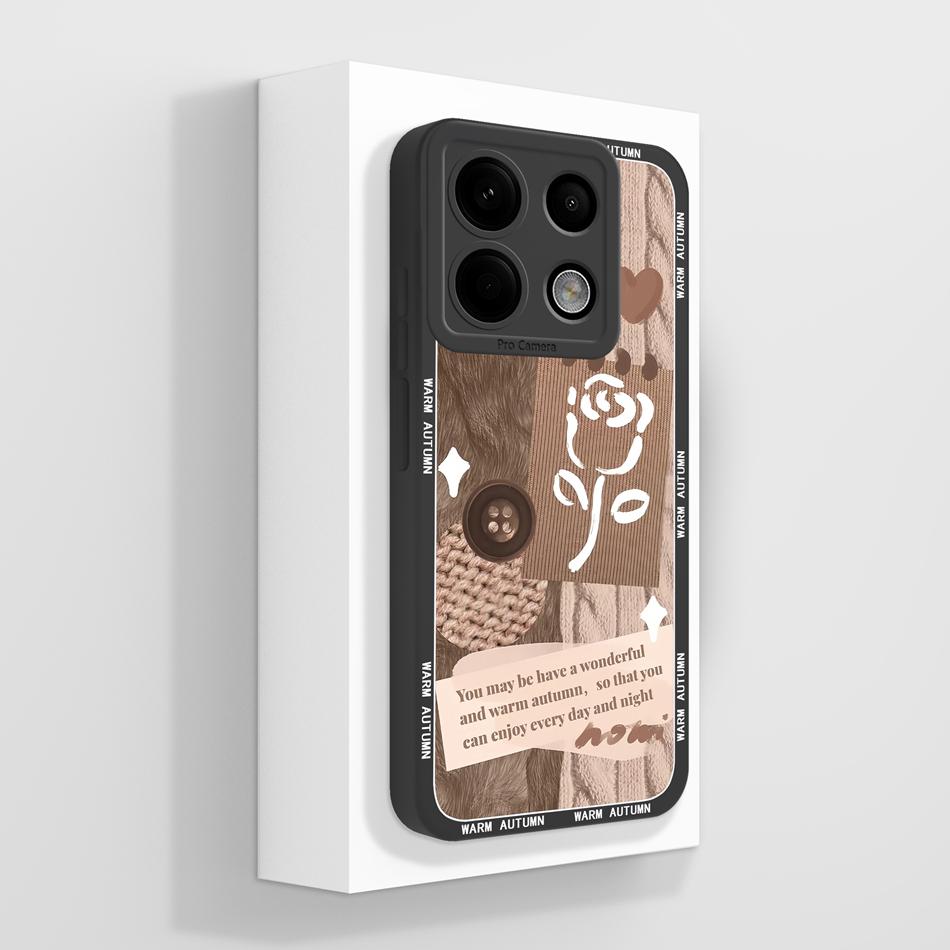 Чехол для POCO X6 Pro Различные стили Конфетная крышка для телефона Для POCO X 6 Мягкий жидкий силикон Защита камеры Ударопрочные задние крышки