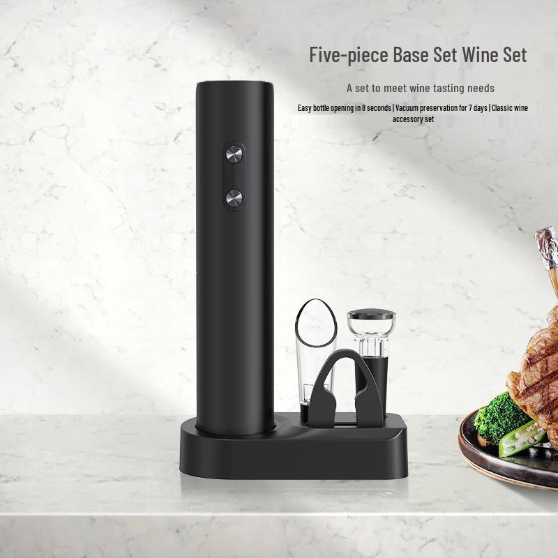 Automatic Electric Wine Opener Gift Set – Includes Corkscrew and Red Wine Opener in a Household Box.