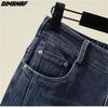 Dimanaf 2022 New Plus Size Jeans Basic Elastic Pants Loose  Autumn Women Casual Female Blue Trousers Pants 5XL