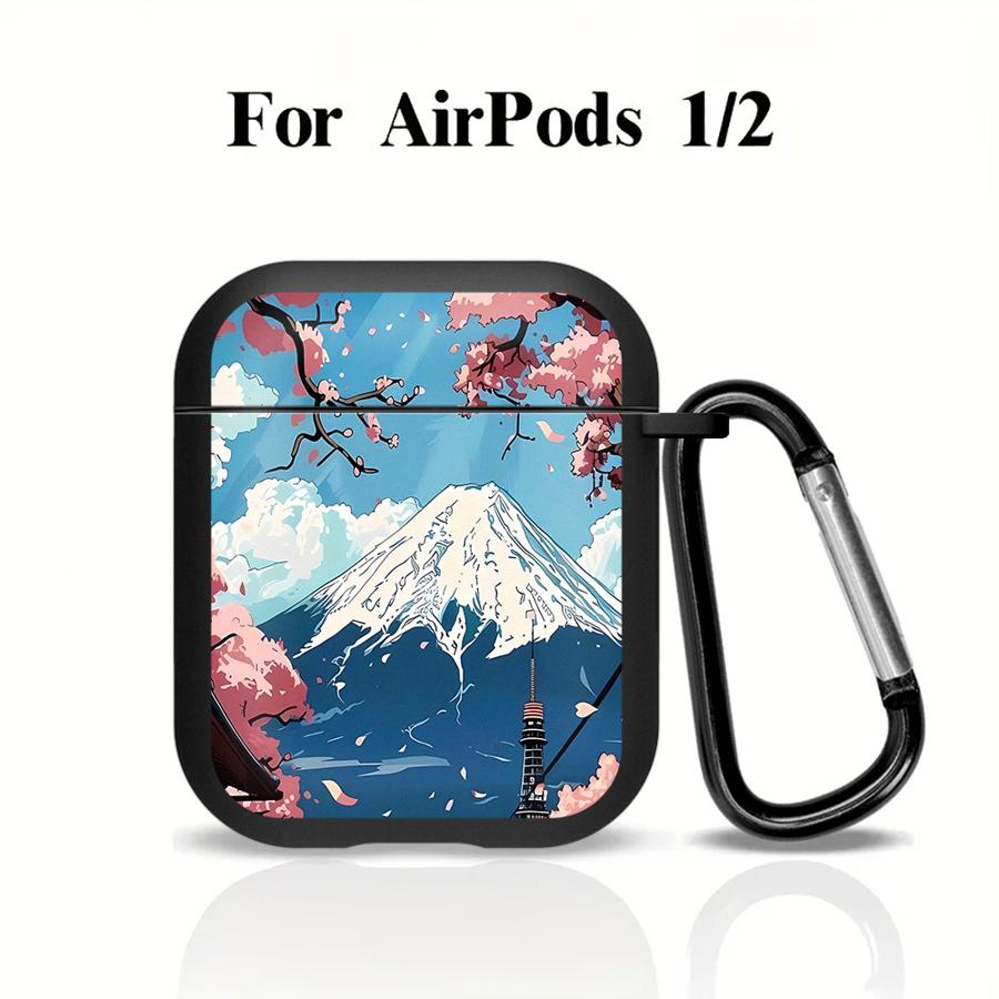 Чехол для наушников Airpods 1 2 Pro2 Pro3 3 Pro 4 с японским пейзажем.