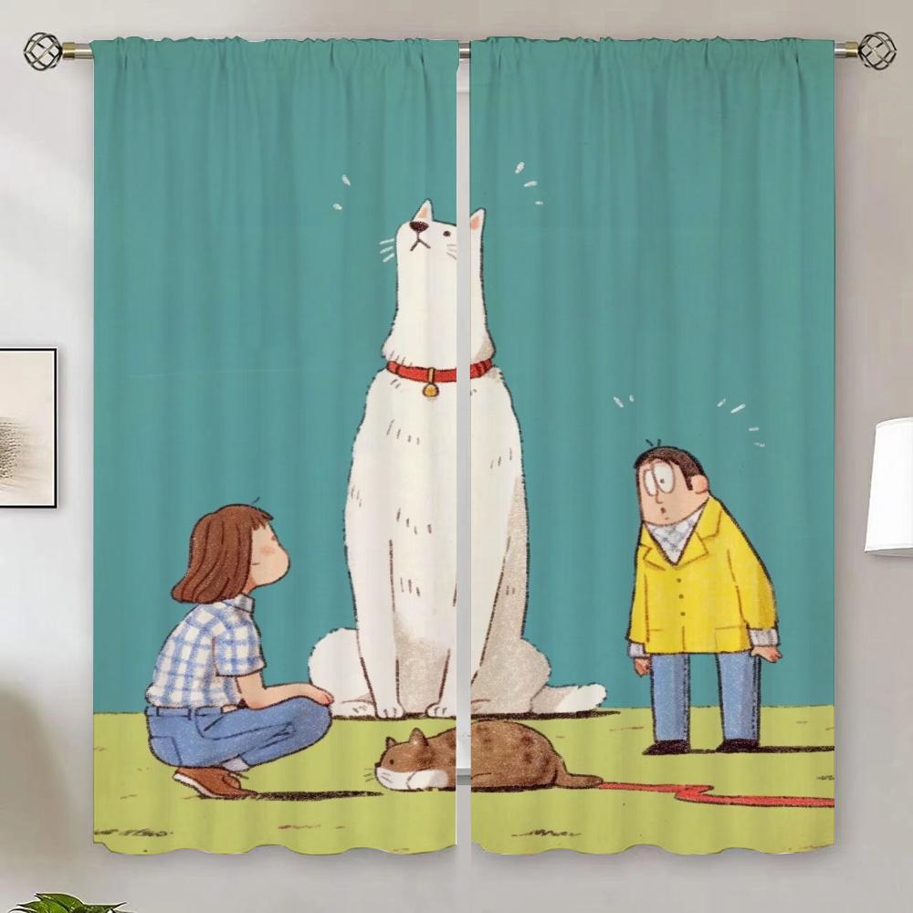 Pink Curtains for Living Room Kittens and Dogs Customs Free Shipping Products Modern Curtains Ready Window Curtain Tiebacks the