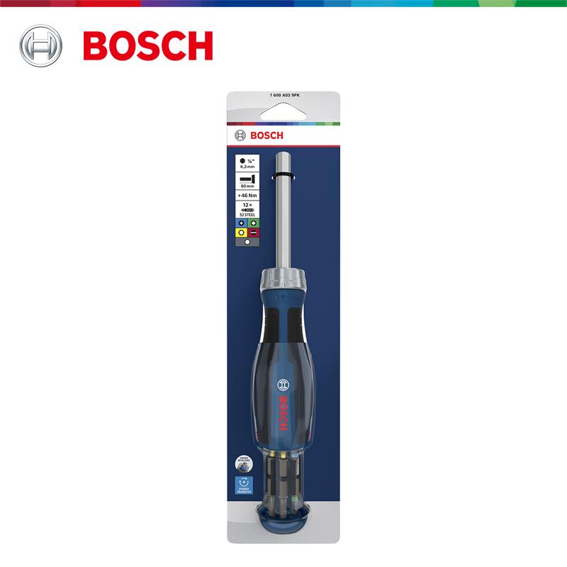 Bosch Удлинитель для шуруповерта PRO Трещотка Набор отверток с трещоткой 1/4" Шестигранный шлиц Сильный магнит Эргономичная рукоятка Хром-ванадиевая сталь