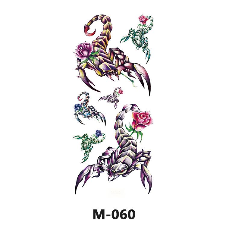 Customize Wolf Dragon Spider Scorpion Animal Temporary Tattoo Designs for Man