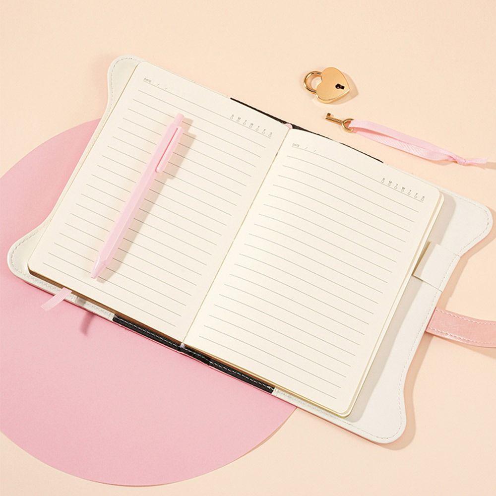 B6 Size Notebook with Love Lock Keys Notepad Simple Diary Notebook